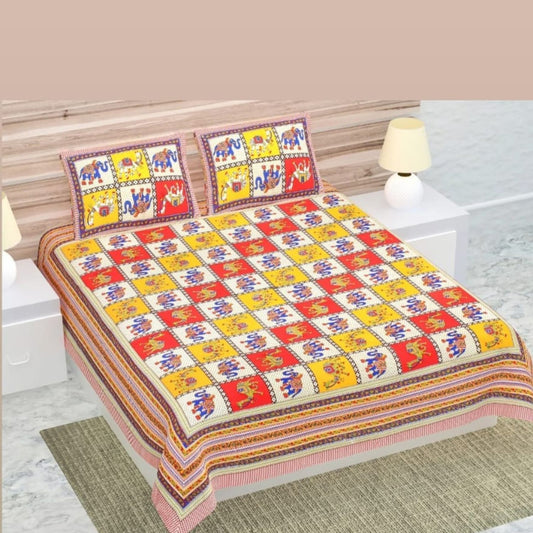 Pure Cotton Bedsheet with Pillow Covers