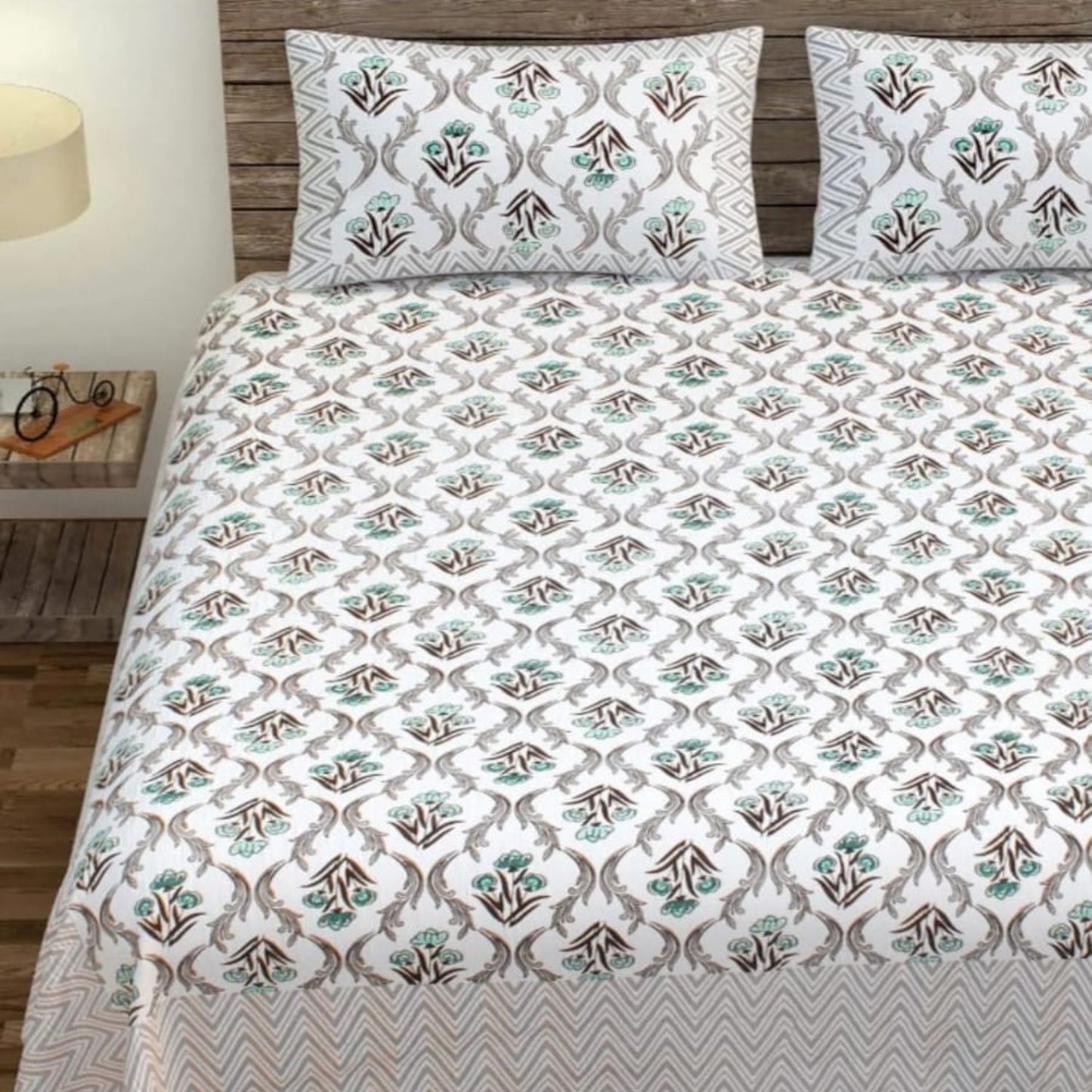 Pure Cotton Bedsheet with Pillow Covers